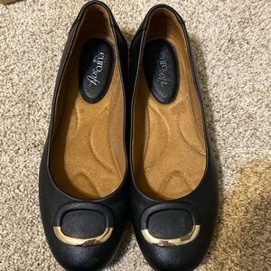 Eurosoft black flats. Size 10